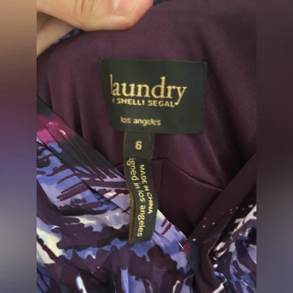 Laundry By Shelli Segal Purple Ruched maxi dress - Picture 3 of 3